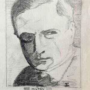 Jerome Eisenberg Milton Sills 1925 Original Art Sketch Pencil 1/1 Signed DWN8C
